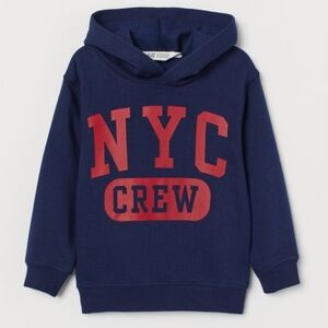 H&M Graphic Sweatshirt Cotton Navy NYC Streetwear Size‎ 6